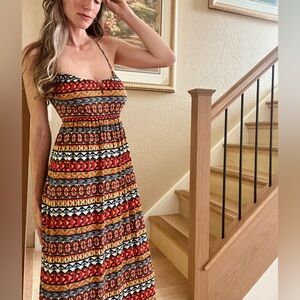 Anthropologie Tribal-print Maxi Dress